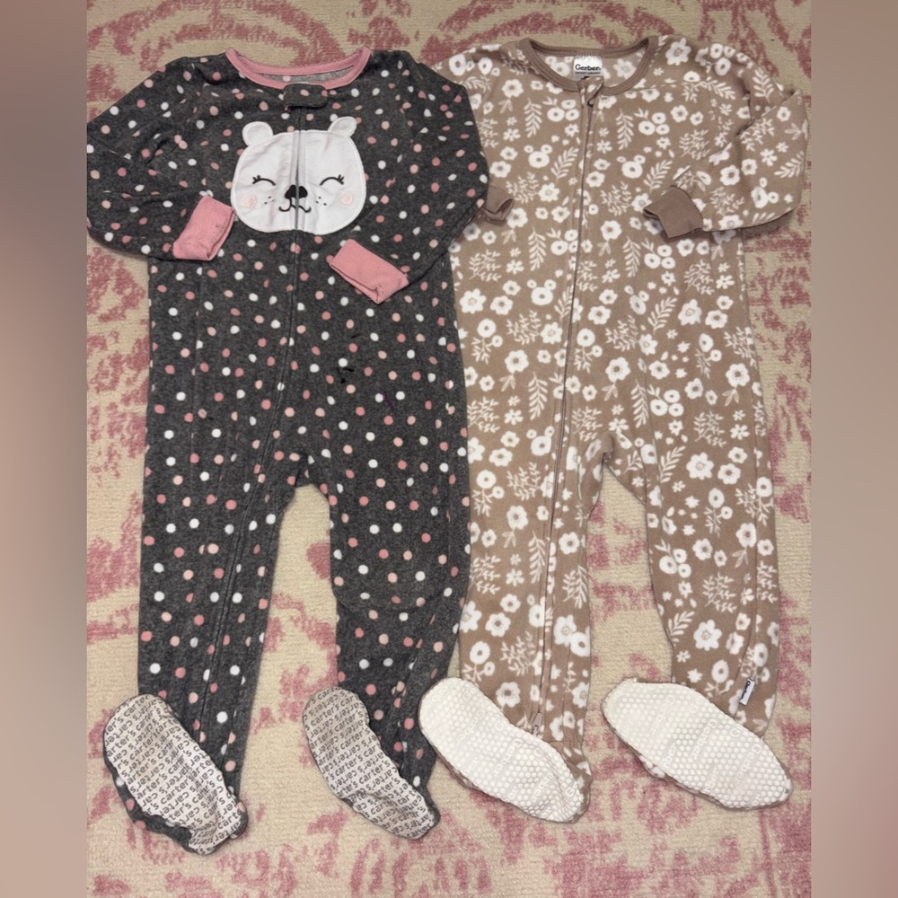 Fleece Footie Pajamas Bundle 3T Girl